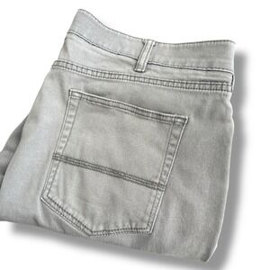 IRON CO Mens Gray Straight Leg Chino Jeans Size 38x32 (38x30) Cotton 5 Pocket